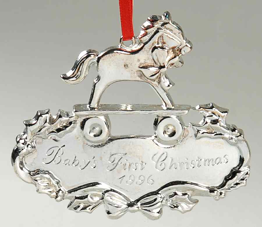 Babys 1st Christmas-Silverplate Rocking Horse-Silverplate - Boxed by Gorham Silver-1