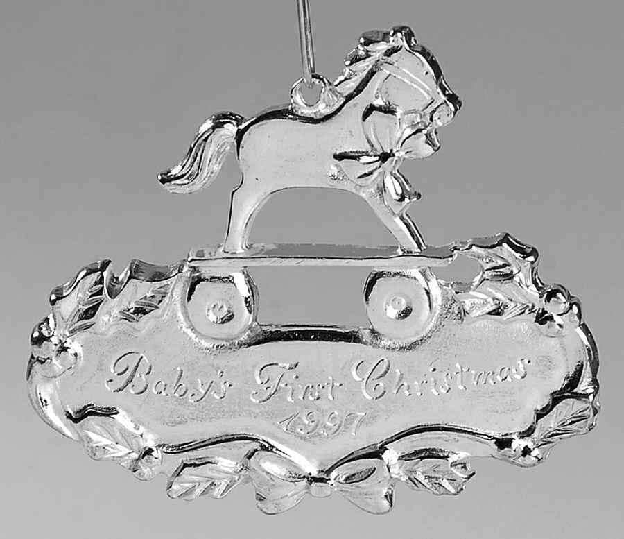 Babys 1st Christmas-Silverplate Rocking Horse-Silverplate - No Box by Gorham Silver-1