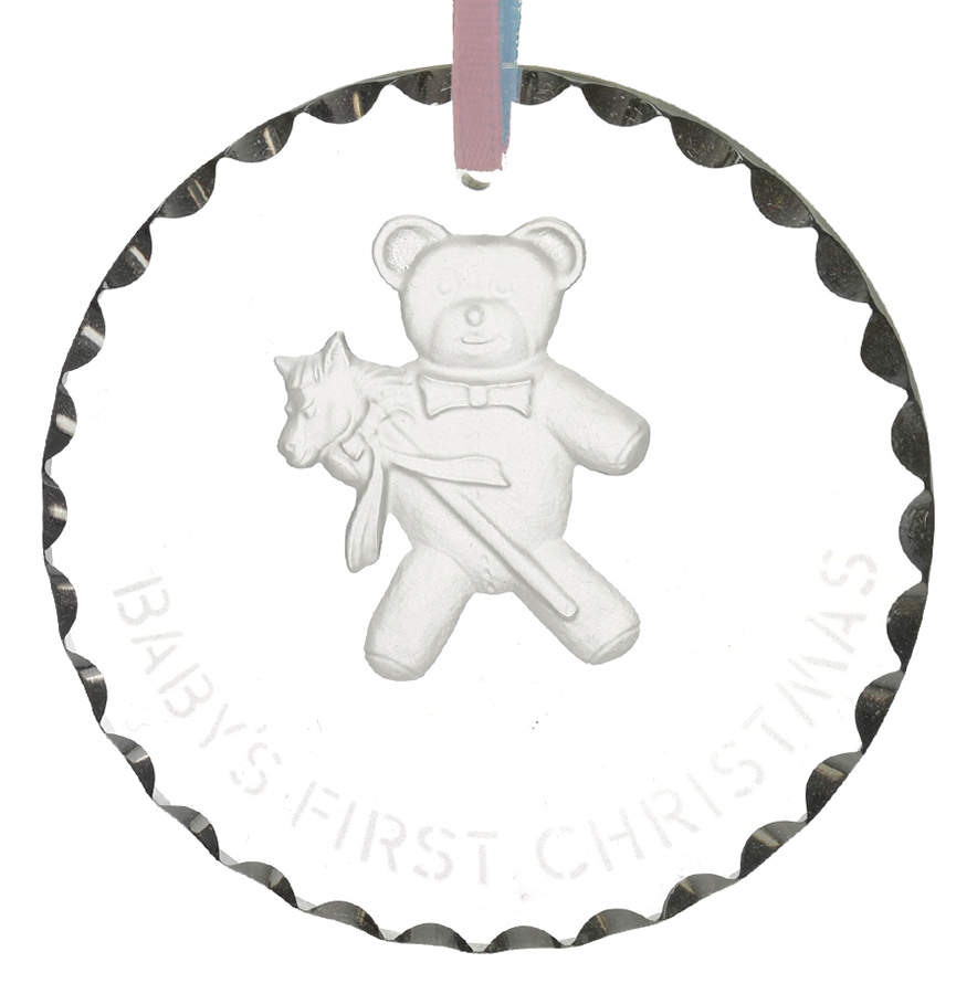 Crystal Christmas Ornament Baby First Christmas - No Box by Gorham Crystal-1
