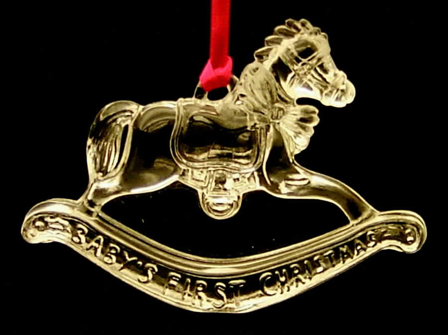 Baby's First Christmas Ornament Baby's First Christmas - With Box by Gorham Crystal-1