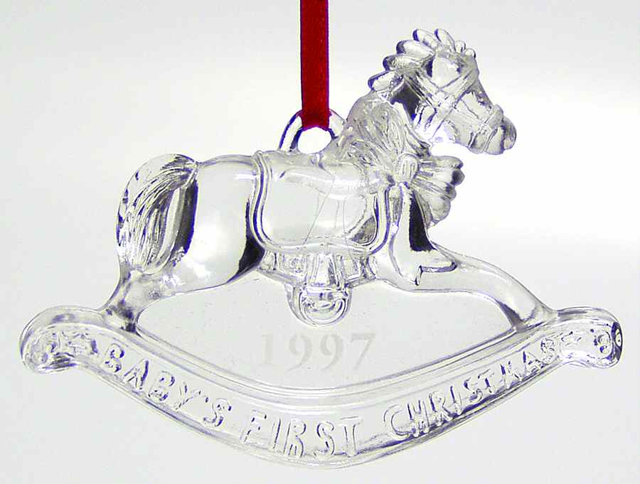Baby's First Christmas Ornament Baby's First Christmas - Boxed by Gorham Crystal-1