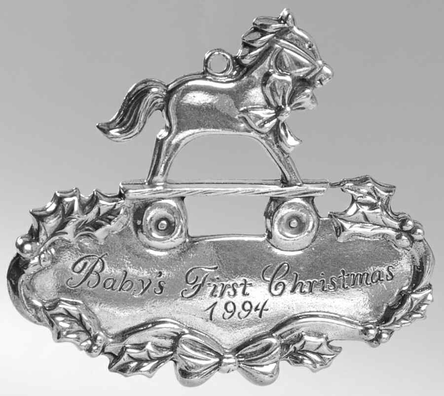 Babys 1st Christmas-Silverplate Rocking Horse-Silverplate - Boxed by Gorham Silver-1
