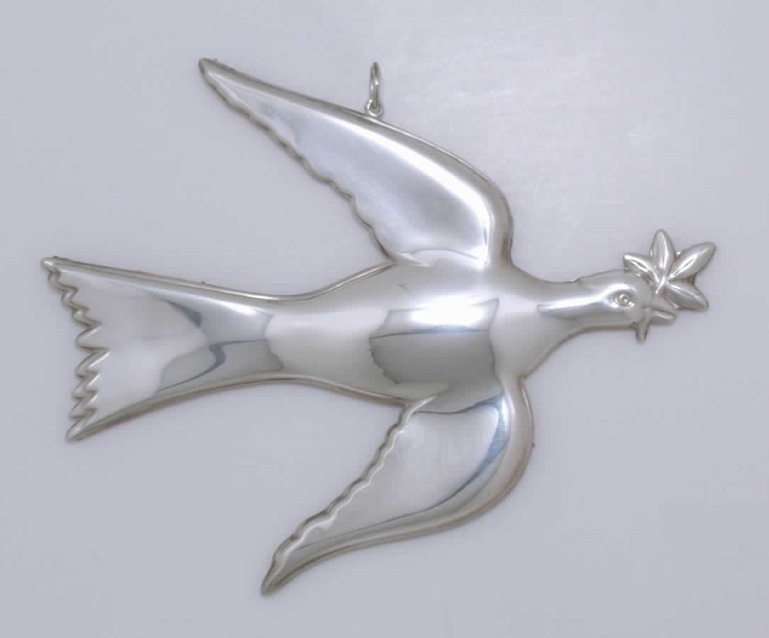 Sterling Ornaments by Gorham Sliver Peace Dove - No Box by Gorham Crystal-1