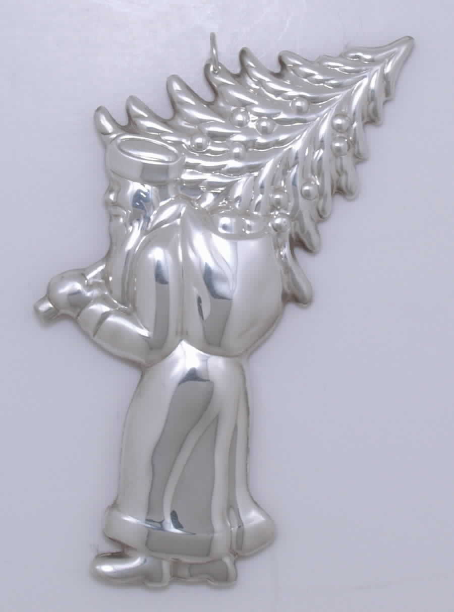 Sterling Ornaments by Gorham Sliver Old World Santa - Boxed by Gorham Crystal-1