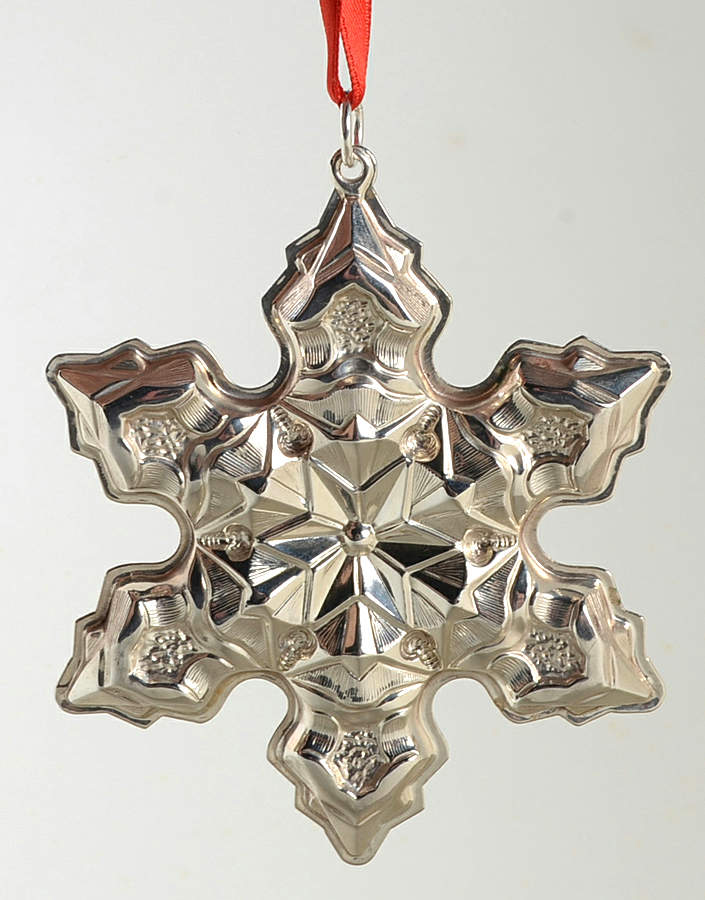 Snowflake Ornament 1975-Sterling Snowflake - Boxed by Gorham Silver-1