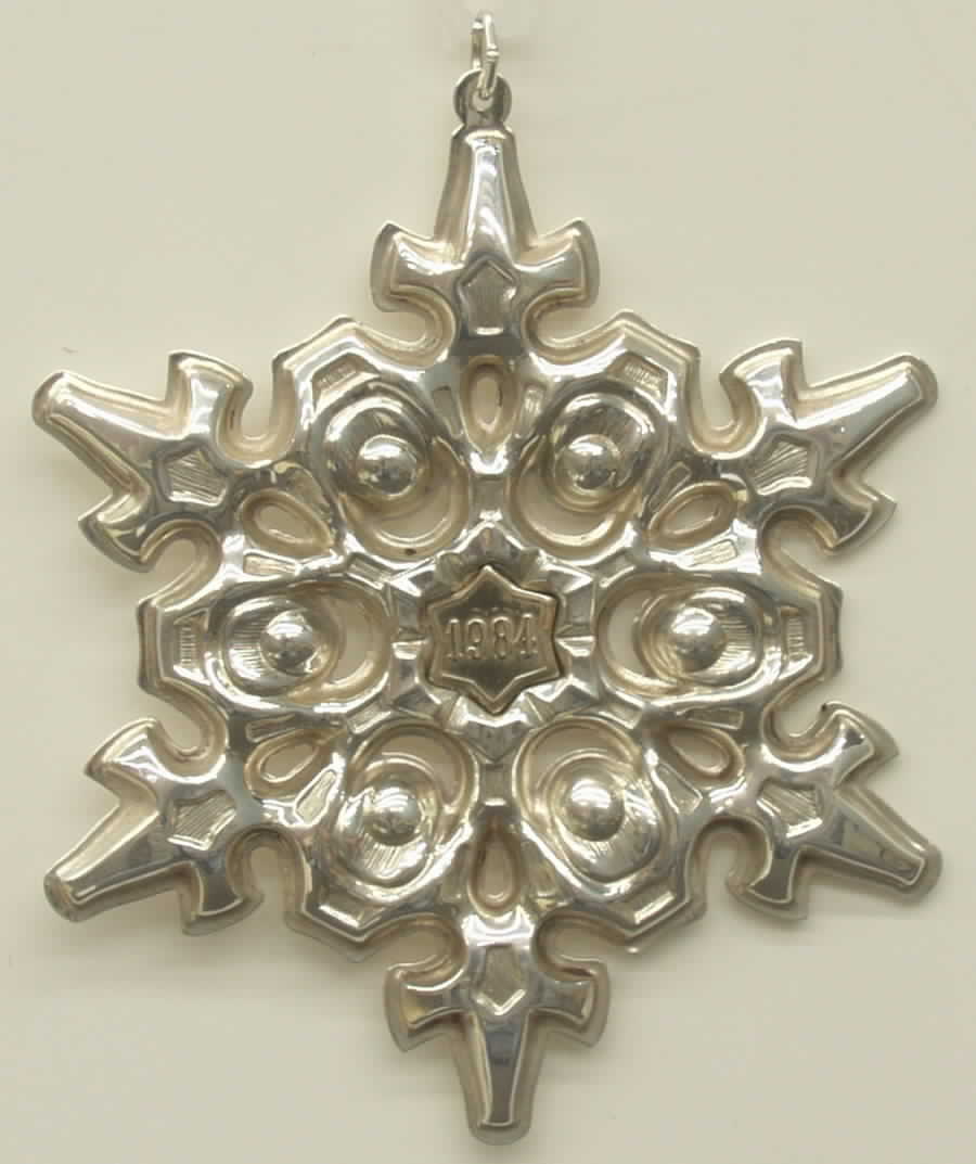 Snowflake Ornament 1984-Sterling Snowflake - Boxed by Gorham Silver-1