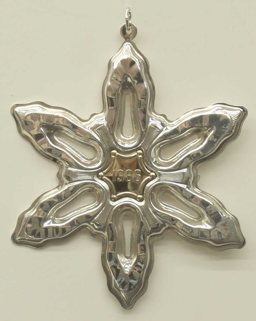 Snowflake Ornament 1986-Sterling Snowflake - Boxed by Gorham Silver-1