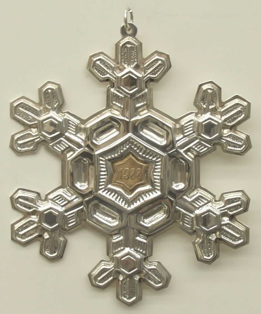 Snowflake Ornament 1988-Sterling Snowflake - Boxed by Gorham Silver-1