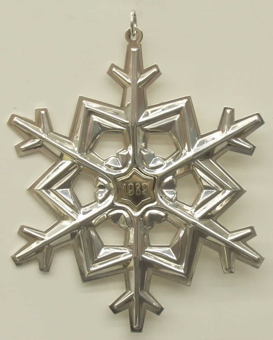 Snowflake Ornament 1989-Sterling Snowflake - Boxed by Gorham Silver-1