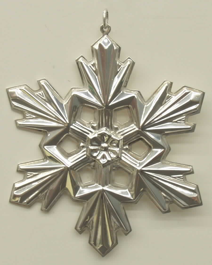 Snowflake Ornament 1990-Sterling Snowflake - Boxed by Gorham Silver-1