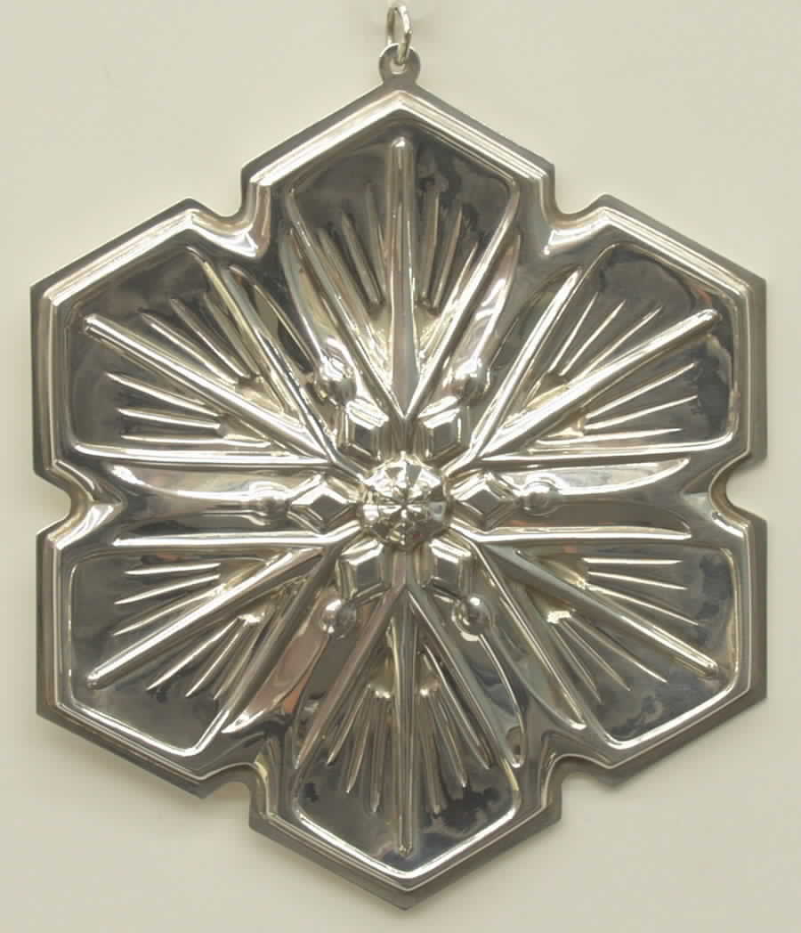 Snowflake Ornament 1992-Sterling Snowflake - Boxed by Gorham Silver-1
