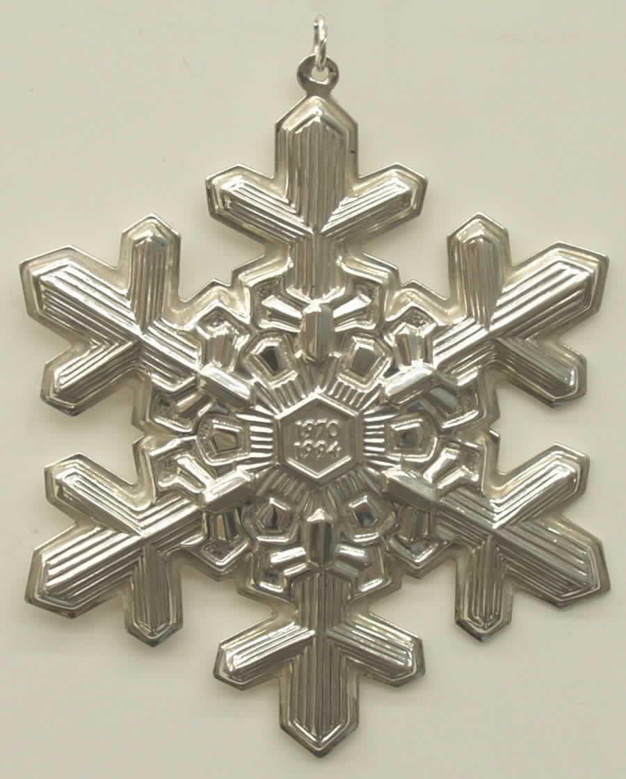 Snowflake Ornament 1994-Sterling Snowflake - Boxed by Gorham Silver-1