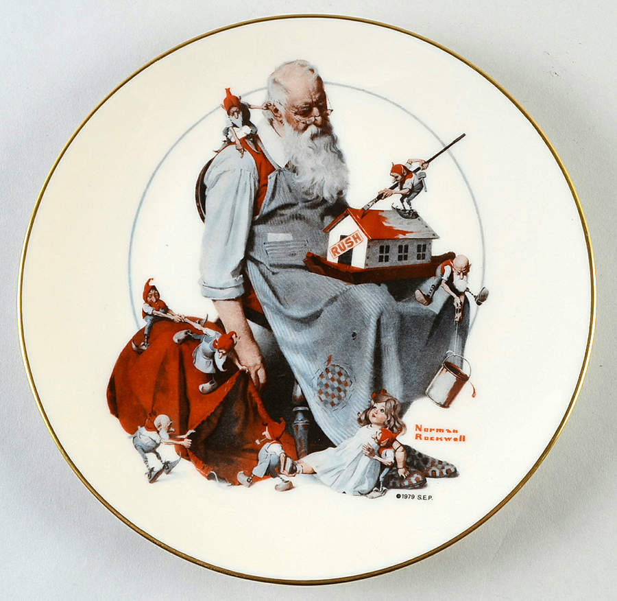 Gorham Christmas Plate Santa's Helpers - Boxed by Gorham-1