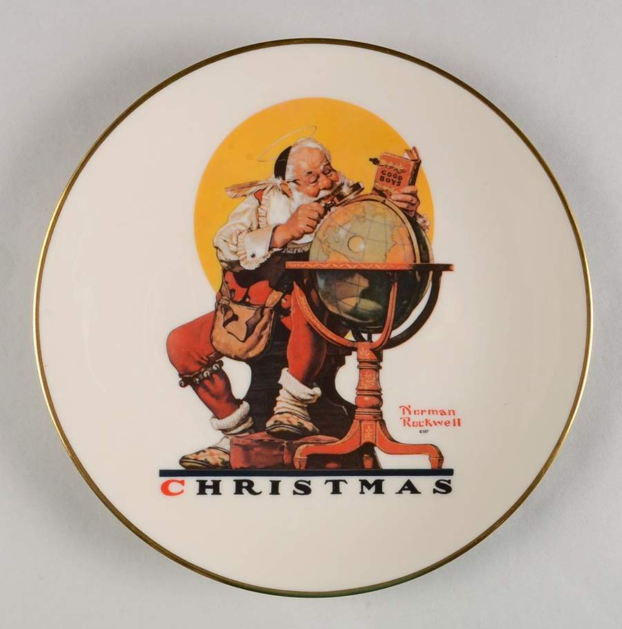 Gorham Christmas Plate Planning Christmas Visits - Boxed by Gorham-1