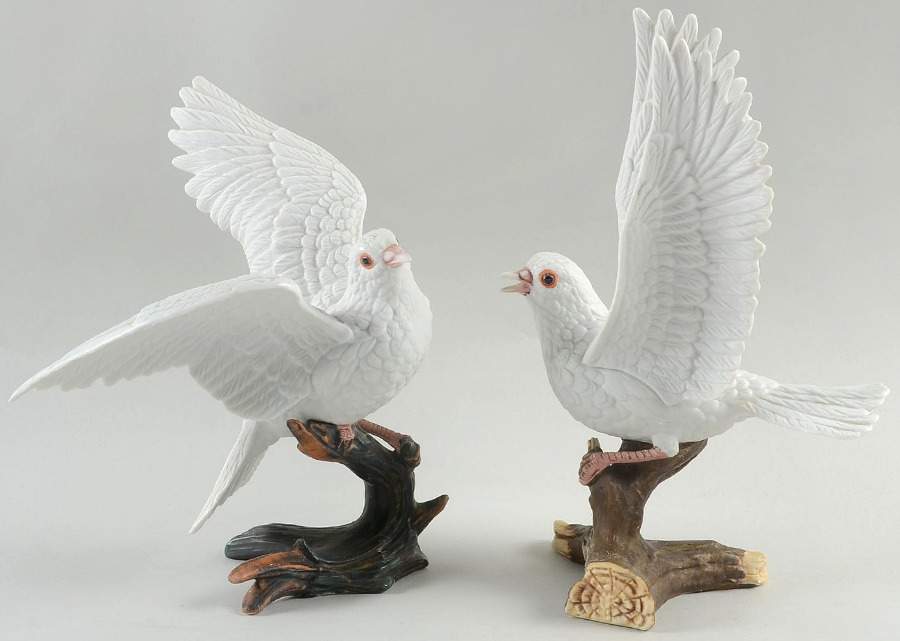 Goto Figurine White Doves - No Box by Goto Originals-1