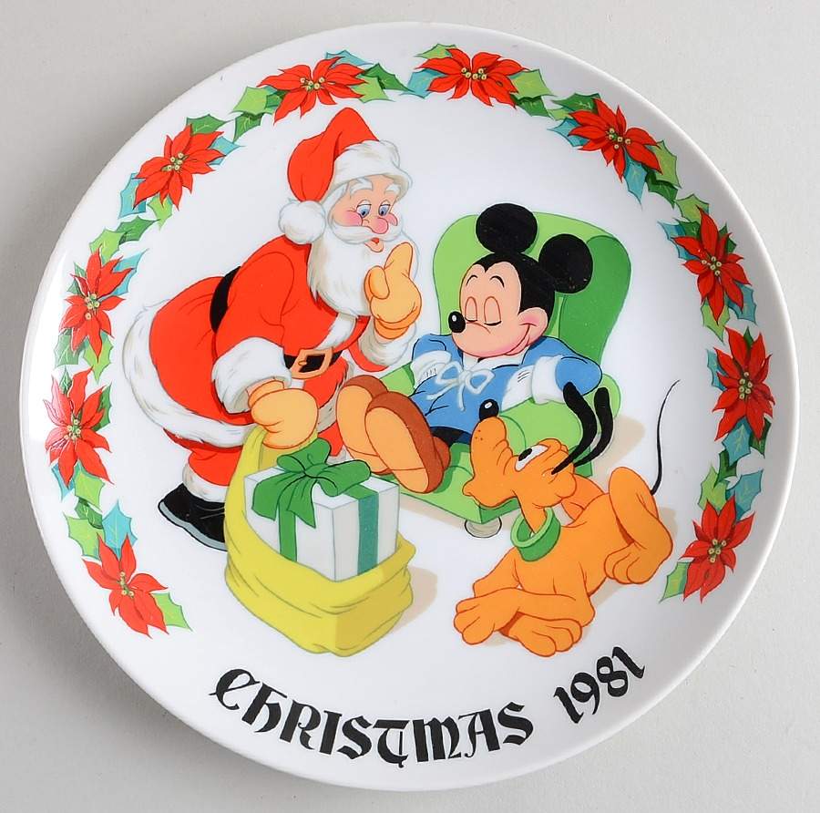 Disney Third Edition-Mickey & Pluto With Santa - Boxed by Grolier-1