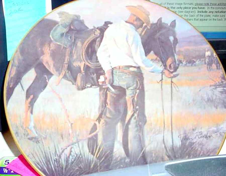 Western Series Sharing An Apple - Tom Ryan - No Box by Gorham-1
