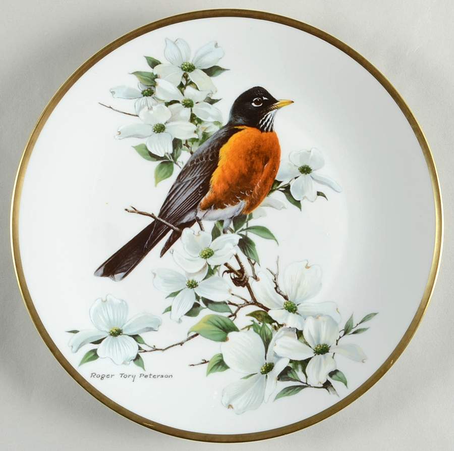 Songbirds of Roger Tory Peterson Robin - No Box by Georges Boyer-1