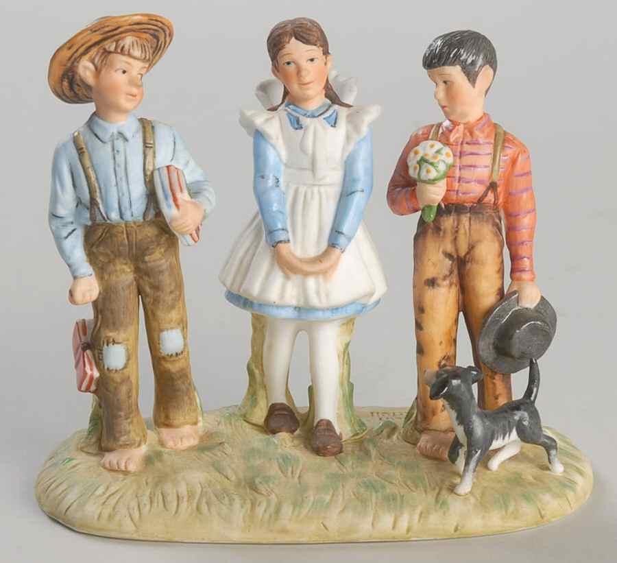 Norman Rockwell Figurines-Miniatures Young Man's Fancy - No Box by Gorham-1