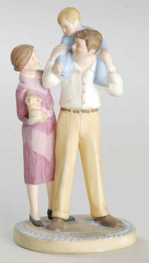 Norman Rockwell Figurines-Miniatures Shoulder Ride - Boxed by Gorham-1