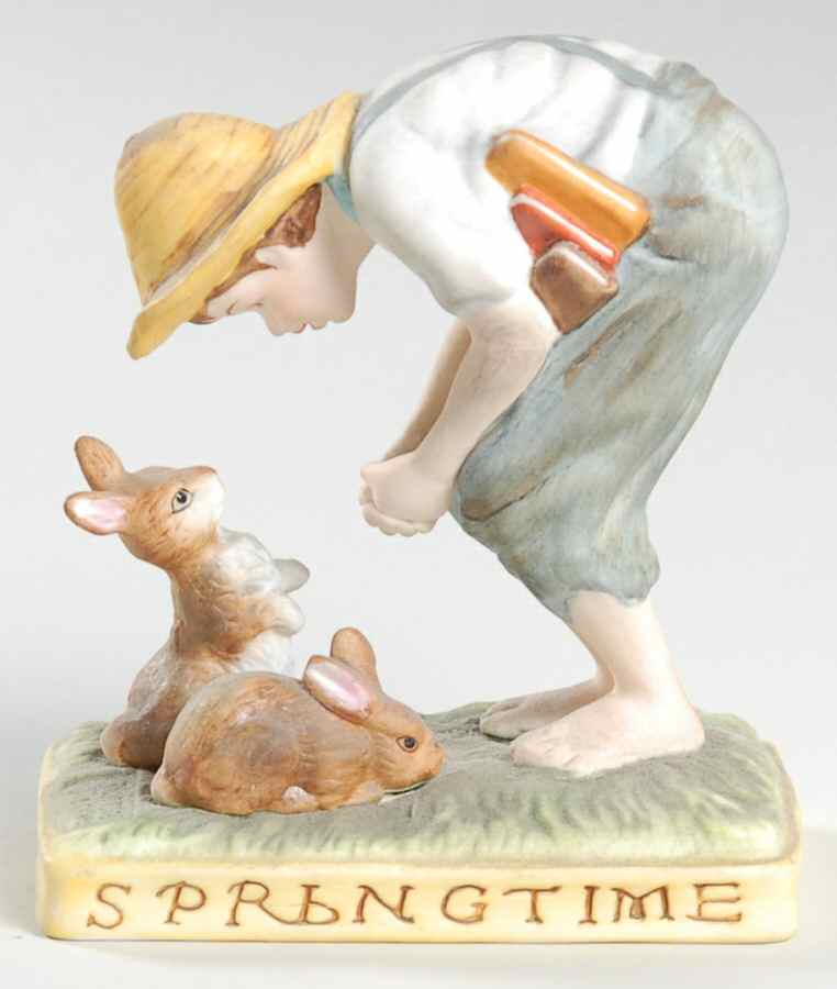 Norman Rockwell Figurines-Miniatures Springtime - With Box by Gorham-1