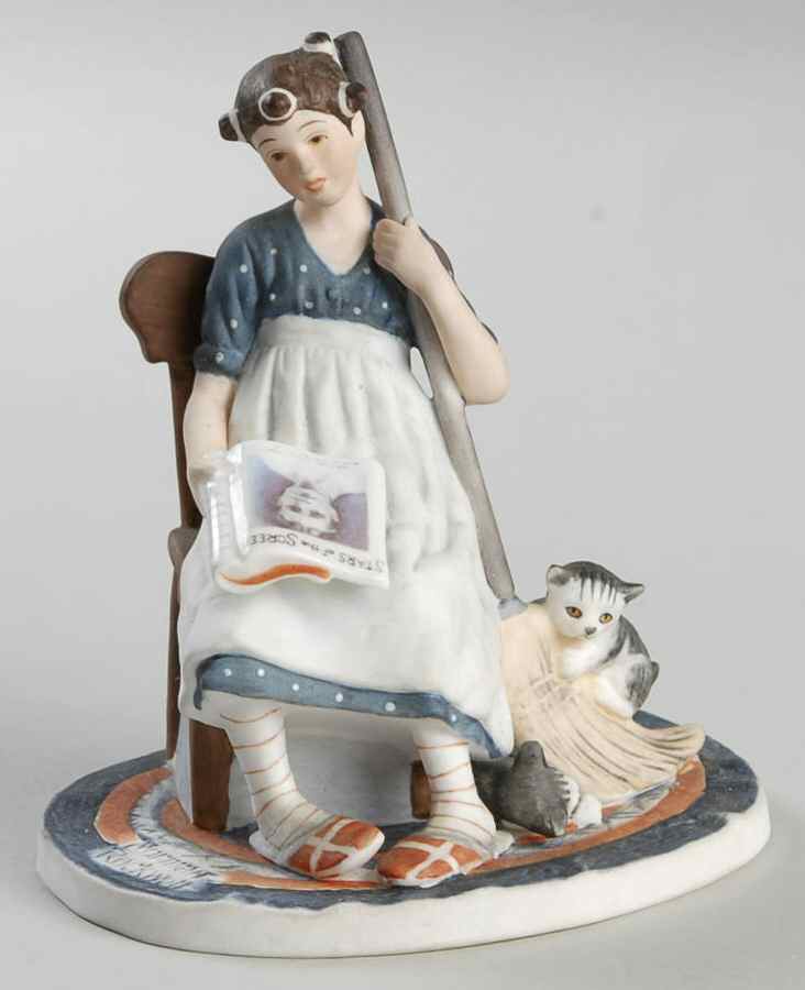 Norman Rockwell Figurines-Miniatures Cinderella - Boxed by Gorham-1