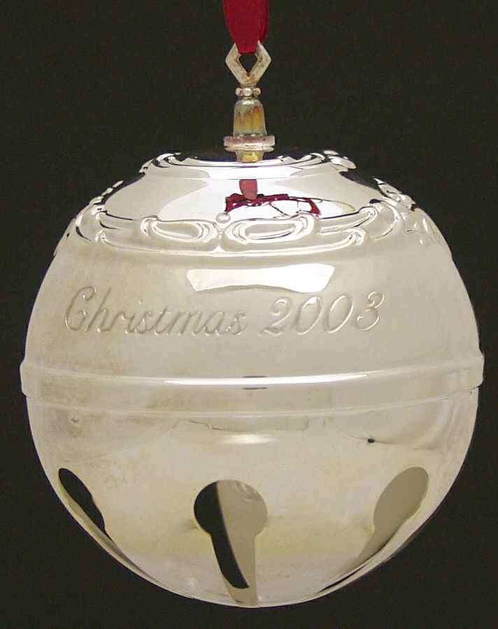 Chantilly Sleigh Bell Ornament Chantilly Sleigh Bell - Boxed by Gorham Silver-1