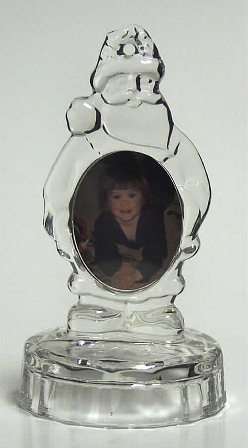 Crystal Frame Santa - Boxed by Gorham Crystal-1