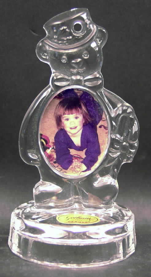 Crystal Frame Teddy Bear - Boxed by Gorham Crystal-1