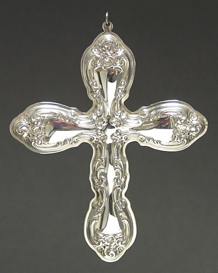 Annual Christmas Cross-Sterling Melrose Cross - Boxed by Gorham Silver-1