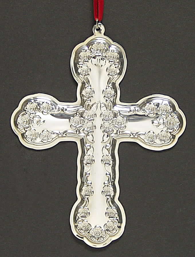 Annual Christmas Cross-Sterling Buttercup Cross - Boxed by Gorham Silver-1