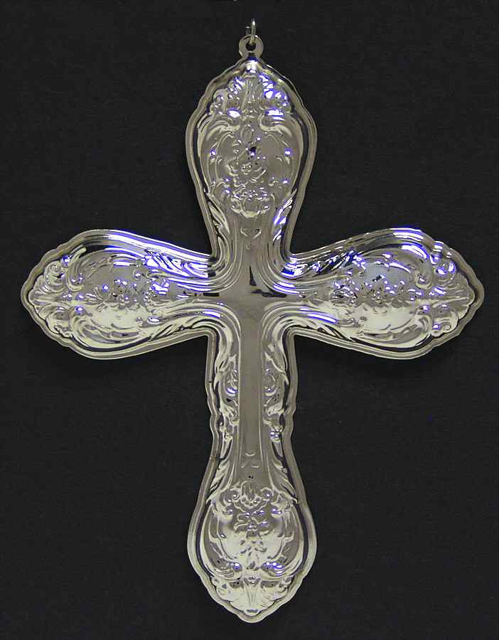 Annual Christmas Cross-Sterling King Edward Cross - Boxed by Gorham Silver-1