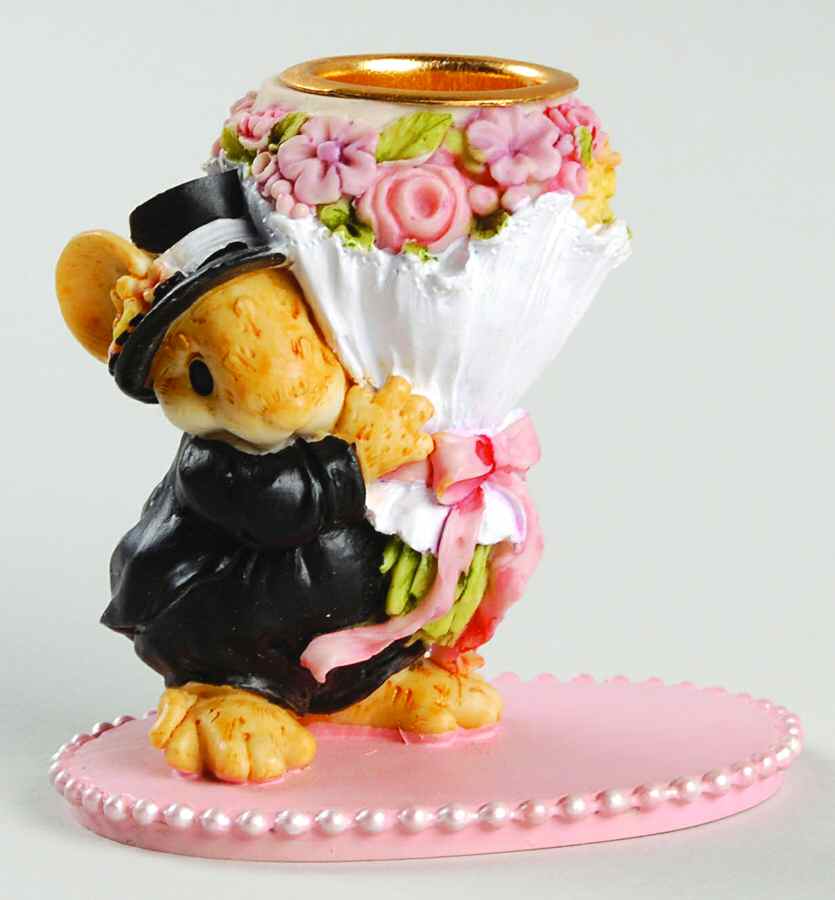Little Cheesers Wedding Accessories Groom Candleholder - Boxed by Ganz-1