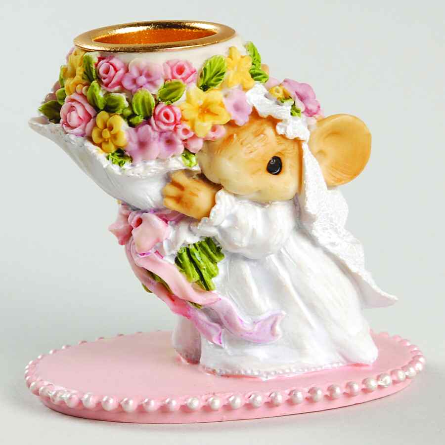 Little Cheesers Wedding Accessories Bride Candleholder - With Box by Ganz-1