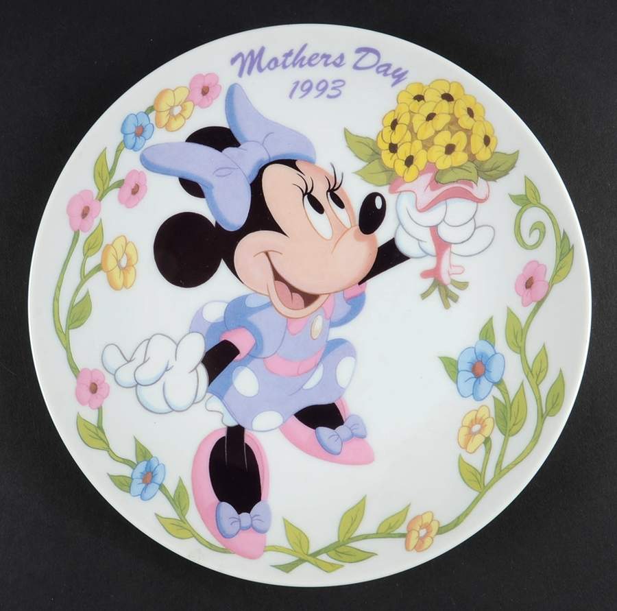 Disney Mother's Day Plates Mother's Day Bouquet - No Box by Grolier-1