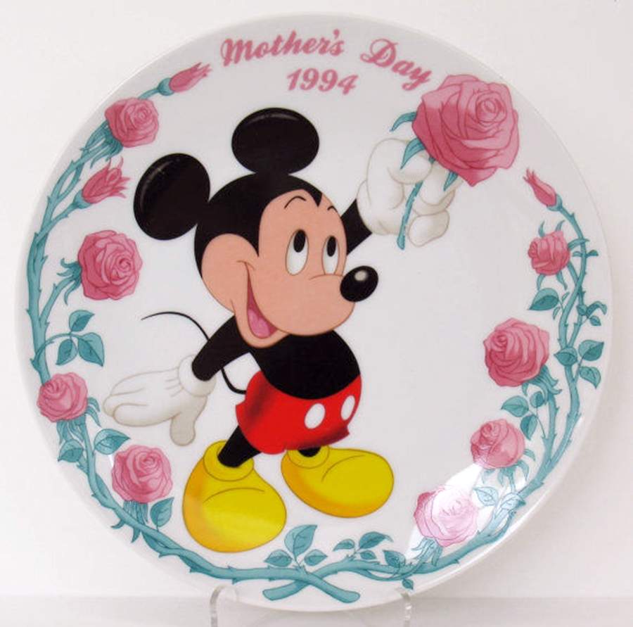 Disney Mother's Day Plates Mother's Day Rose - No Box by Grolier-1