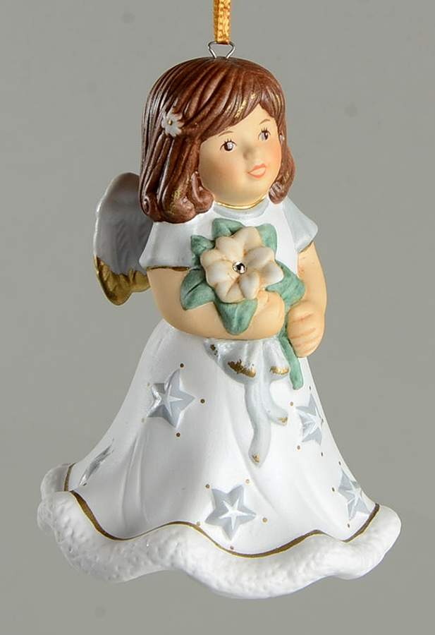 Angel Christmas Bell Angel With Flower - Boxed by Goebel-1