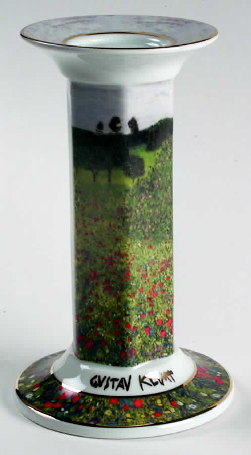 Artis Orbis-Klimt Poppy Field-Candleholder - No Box by Goebel-1