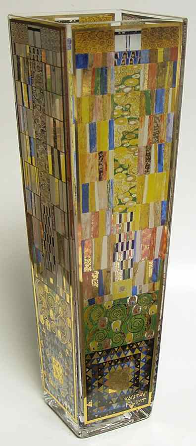 Artis Orbis-Klimt The Kiss/Frieze Glass Vase - Boxed by Goebel-1