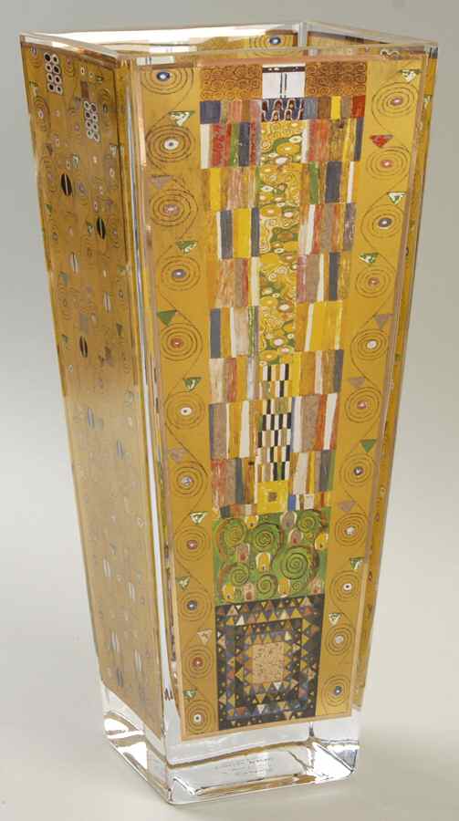 Artis Orbis-Klimt The Kiss Frieze Glass Vase - Boxed by Goebel-1