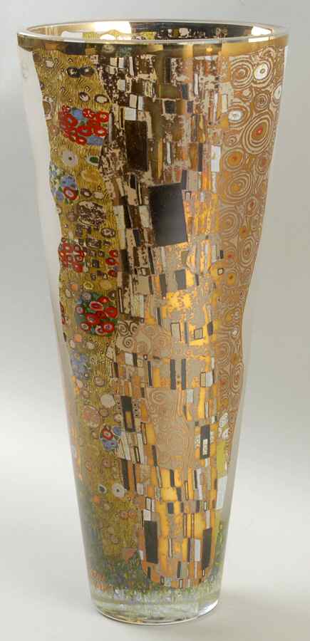 Artis Orbis-Klimt The Kiss Detail Glass Vase  - No Box by Goebel-1