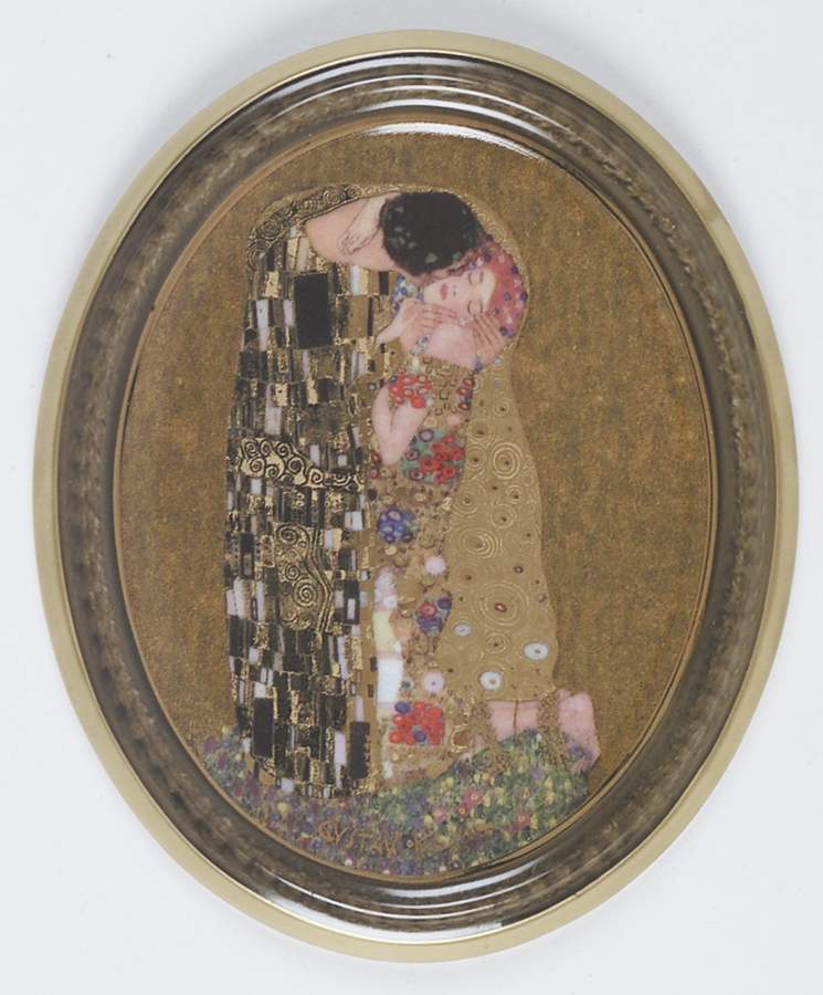 Artis Orbis-Klimt The Kiss-Oval Picture - Boxed by Goebel-1