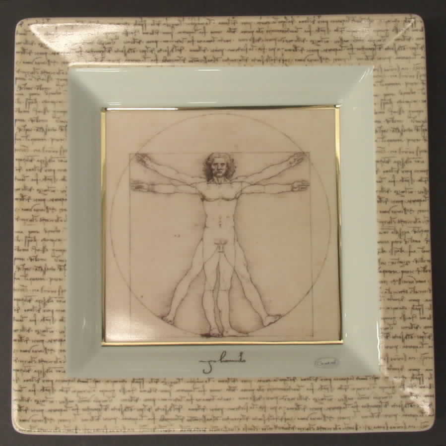 Artis Orbis-Leonardo Da Vinci Proportion Of Mankind-Large Bowl - With Box by Goebel-1