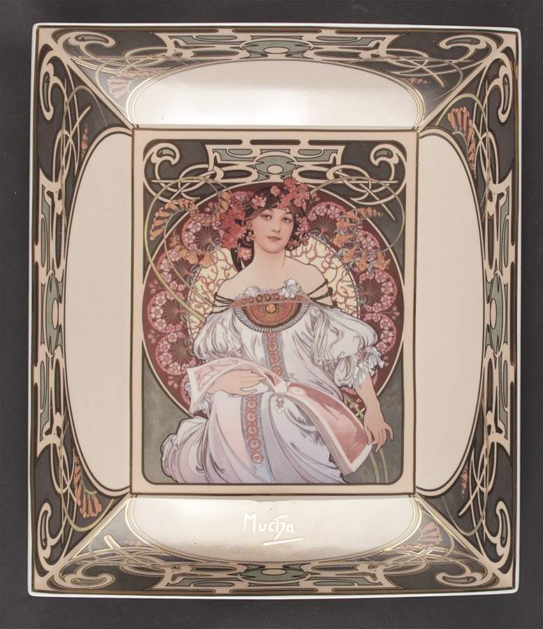 Artis Orbis- Alphonse Mucha The Dream-Porcelain Bowl - Boxed by Goebel-1