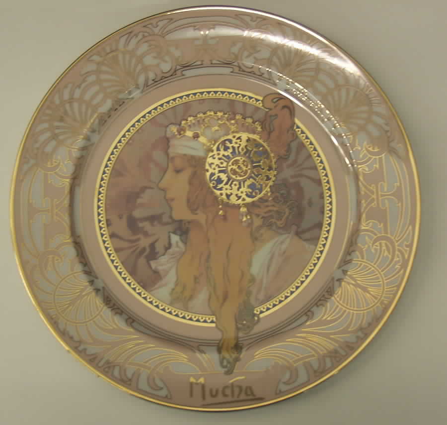 Artis Orbis- Alphonse Mucha Blonde Woman-Plate - Boxed by Goebel-1