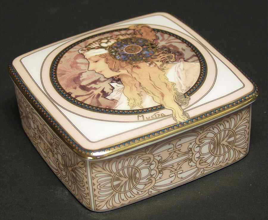 Artis Orbis- Alphonse Mucha Blonde Woman-Square Box Medium - No Box by Goebel-1