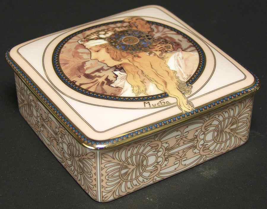 Artis Orbis- Alphonse Mucha Blonde Woman-Square Box Large - No Box by Goebel-1