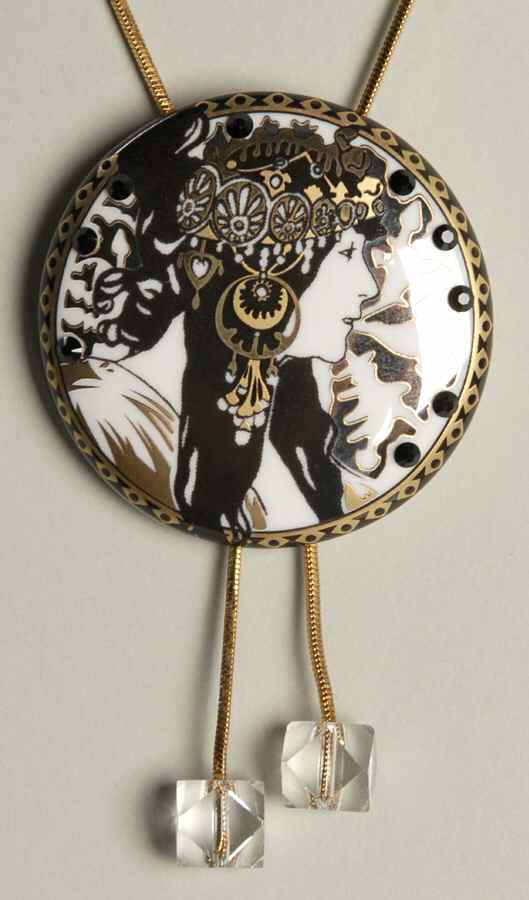 Artis Orbis- Alphonse Mucha Brunette Necklace - Boxed by Goebel-1