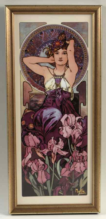 Artis Orbis- Alphonse Mucha Amethyst Picture - No Box by Goebel-1