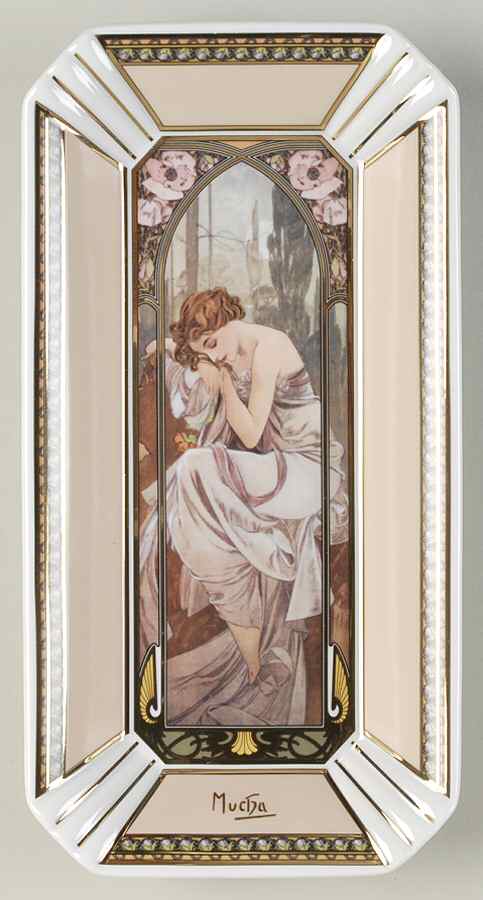 Artis Orbis- Alphonse Mucha Night's Rest Bowl - Boxed by Goebel-1